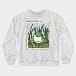 Cottagecore Frog Stamp Crewneck Sweatshirt